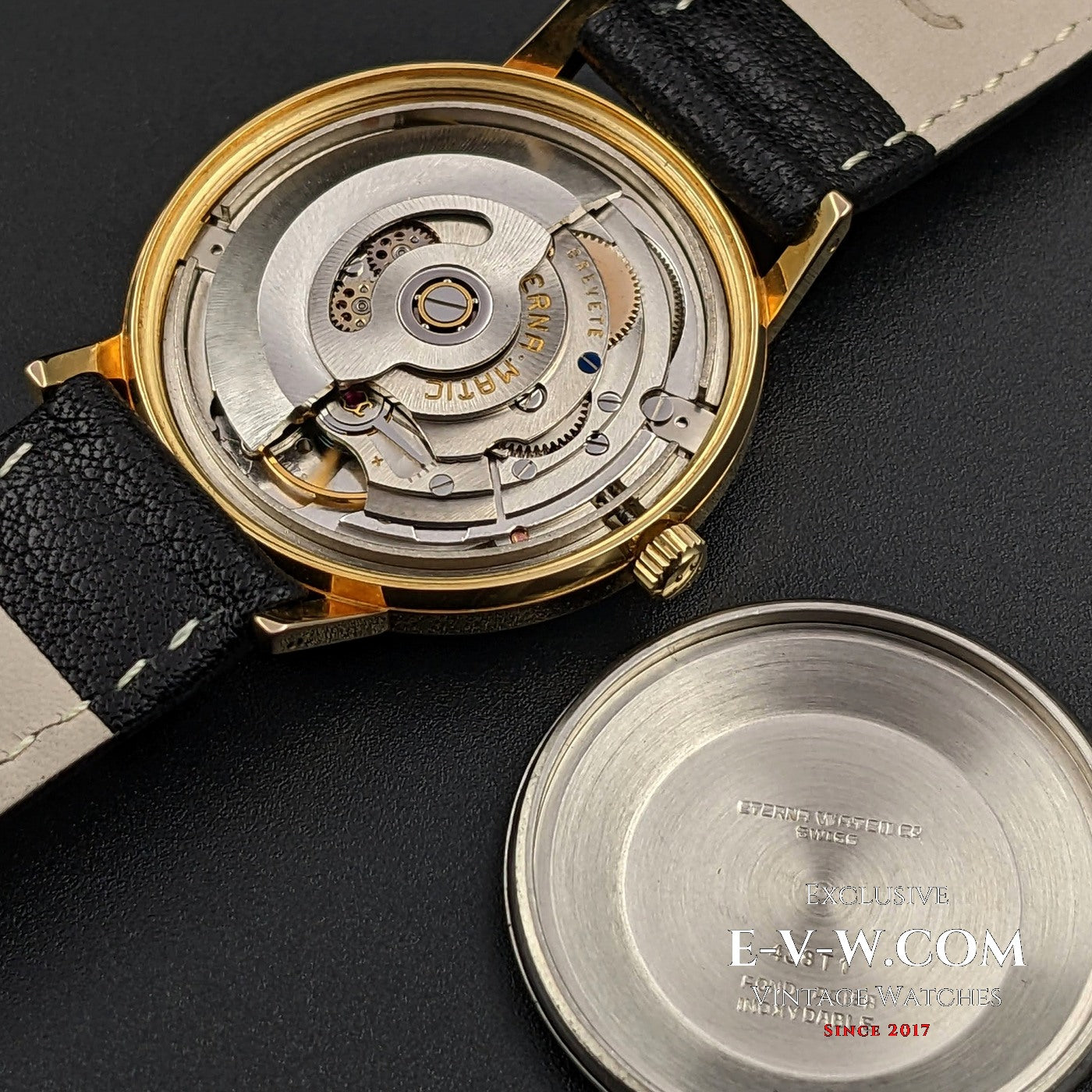 Eterna Matic 1000 Automatique Vintage des années 1960 avec autocollant d'origine