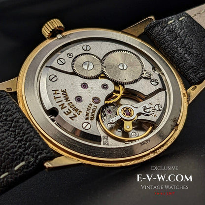 Zenith Unique Or massif 18 carats / Cadran guilloché / Calibre 2531 / Vintage années 1960 / Entièrement révisée