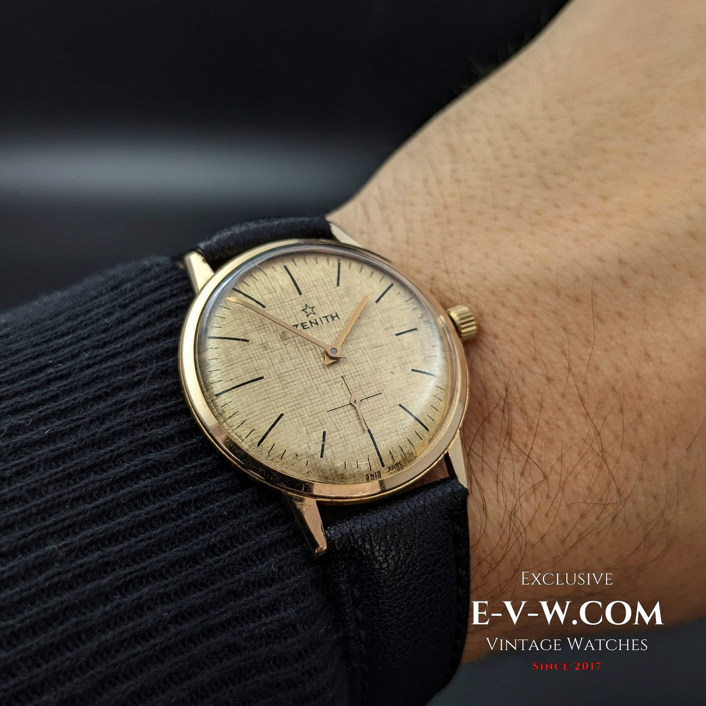 Zenith Unique Or massif 18 carats / Cadran guilloché / Calibre 2531 / Vintage années 1960 / Entièrement révisée