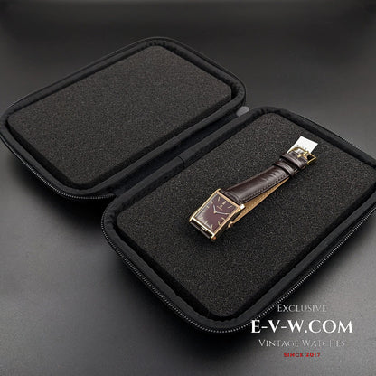 Omega Bordeaux Square Gold Plaque des années 1960 / Entièrement révisée 