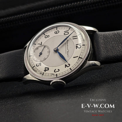 IWC Schaffhausen Art Déco / Cadran bicolore / Calibre 83 rare / Vintage Seconde Guerre mondiale 1938 / Entièrement révisée