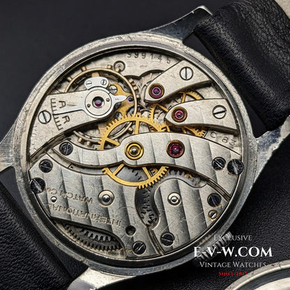 IWC Schaffhausen Art Déco / Cadran bicolore / Calibre 83 rare / Vintage Seconde Guerre mondiale 1938 / Entièrement révisée