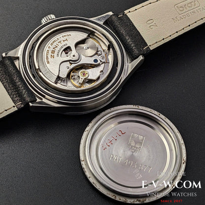 Rare montre Zenith DEFY automatique, brevet n° 493877 / Boîtier Jumbo 38 mm / Années 1970 / Calibre 2572.PC / Réf. 010210380 / Entièrement révisée