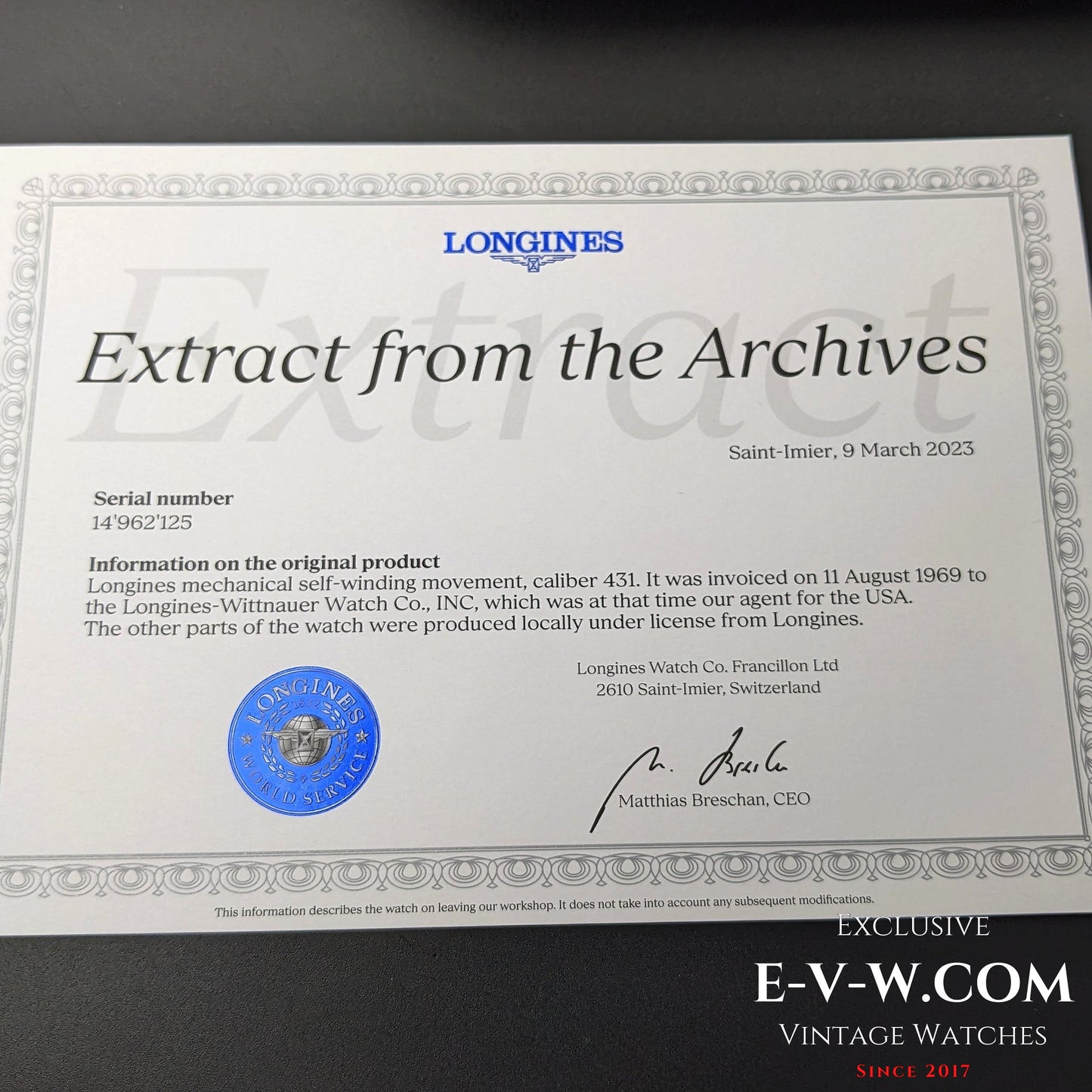 Longines Ultra-Chron 14K Gold Automatic /Cal.431 / Vintage 1968