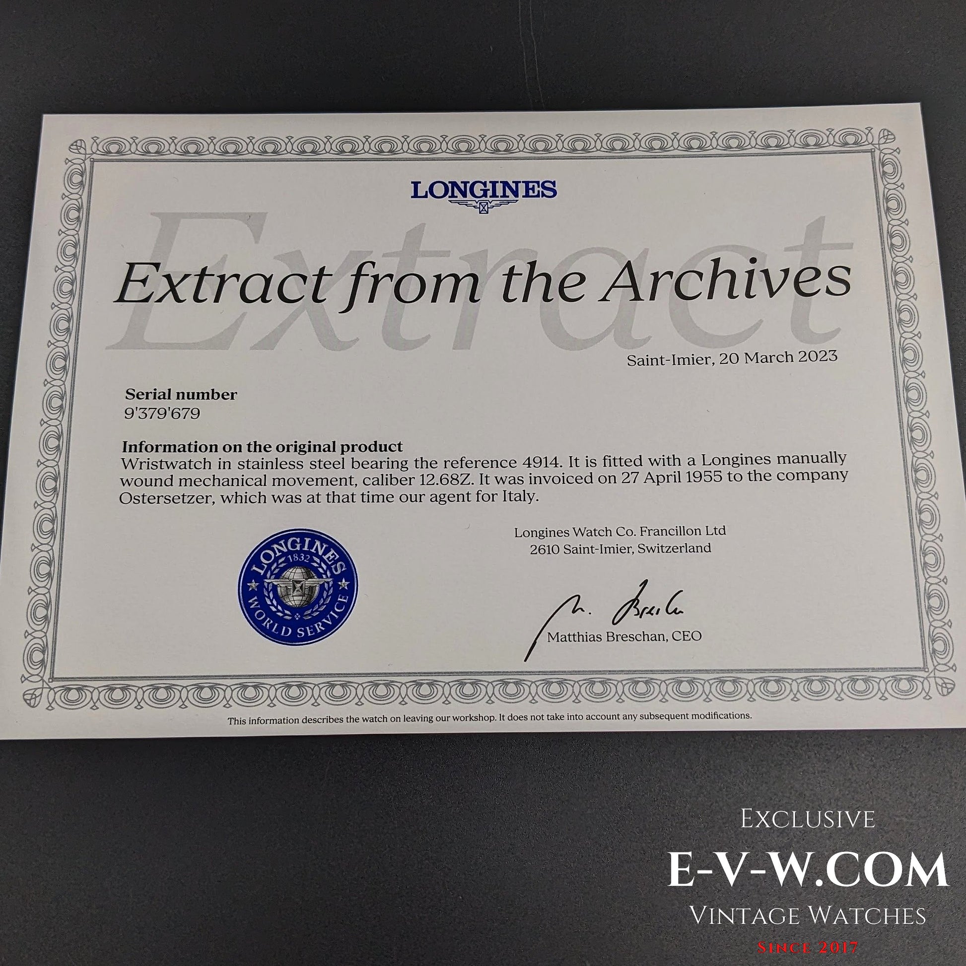 Longines Jumbo Oversized 37,5 mm / Cal 12.682 / Vintage 1955