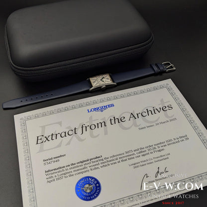 Longines Art Déco Très Rare / Extrait des Archives Longines / Cal. 20.28 / Réf. 3073 / Vintage 1937