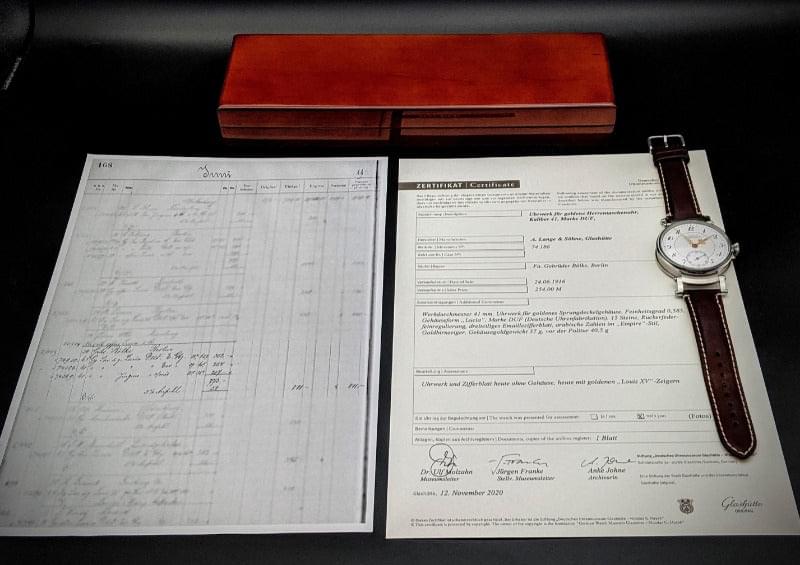 A. Lange &amp; Söhne DUF "Deutsche Uhrenfabrikation" Glashutte Antique 1916 Montre de mariage