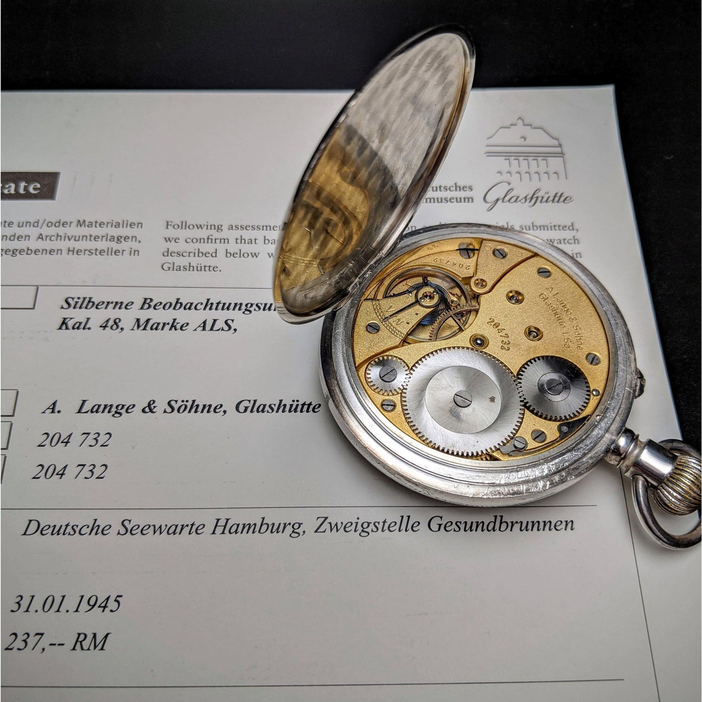 A. Lange &amp; Söhne Montre de Poche Seconde Guerre Mondiale Militaire U Boat B-Uhr 1945