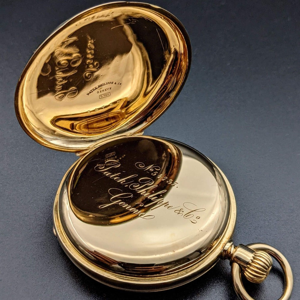 Antique Patek Philippe 18k Gold Pocket Watch 1877 