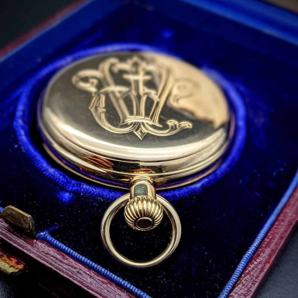 Antique Patek Philippe 18k Gold Pocket Watch 1877 