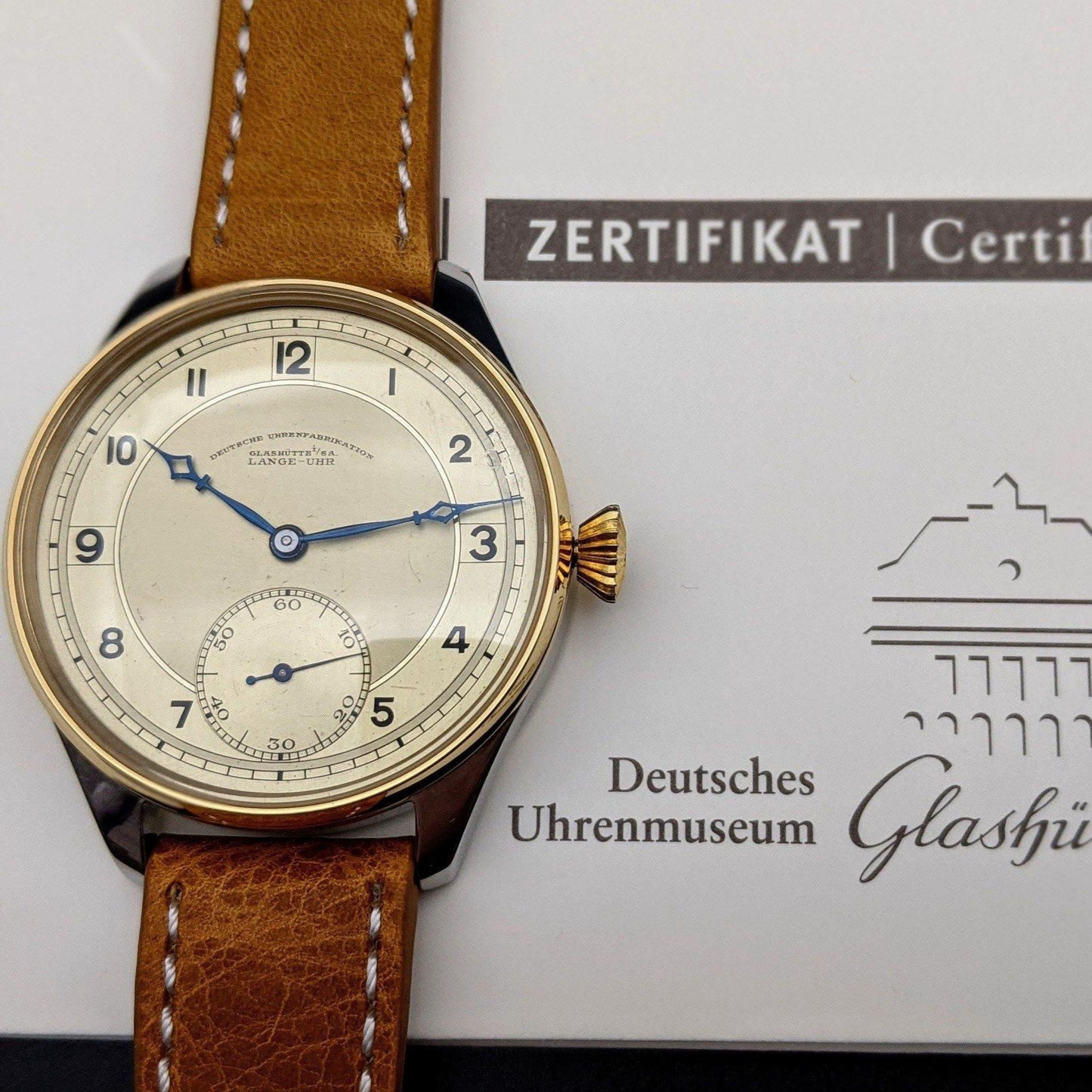 Deutsche Uhren Fabrikation Glashütte "OLIW" Lange Uhr Antique Watch1938 - Seulement 6500 pièces ont été fabriquées -Montre de mariage